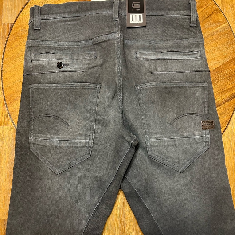 G-Star Raw Denim D-Staq Men's Charcoal Slim Jeans - Picture 7 of 8